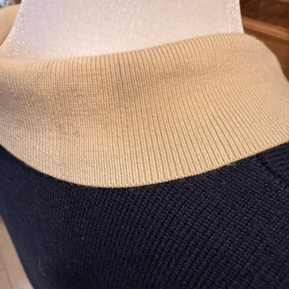 kate spade new york Navy & Cream Wool Polo Sweater Dress L EUC - Picture 6 of 9